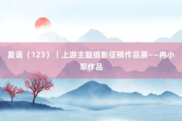夏语（123）｜上游主题摄影征稿作品展——冉小军作品