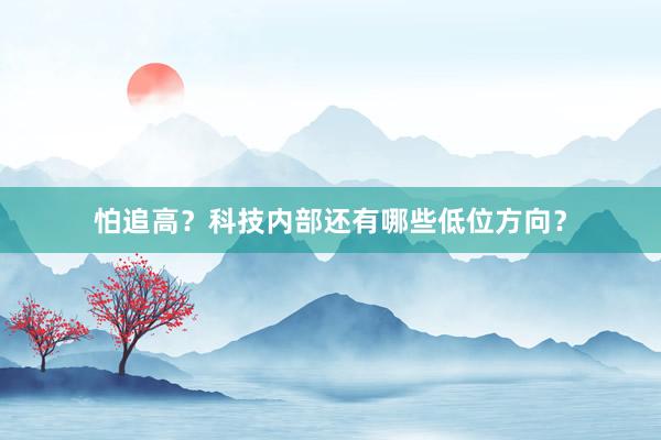 怕追高？科技内部还有哪些低位方向？