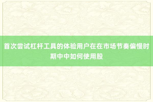 首次尝试杠杆工具的体验用户在在市场节奏偏慢时期中中如何使用股