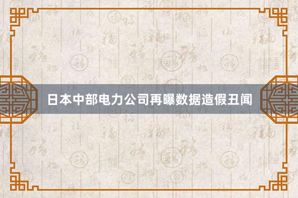 日本中部电力公司再曝数据造假丑闻