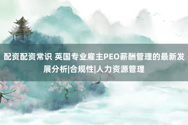 配资配资常识 英国专业雇主PEO薪酬管理的最新发展分析|合规性|人力资源管理
